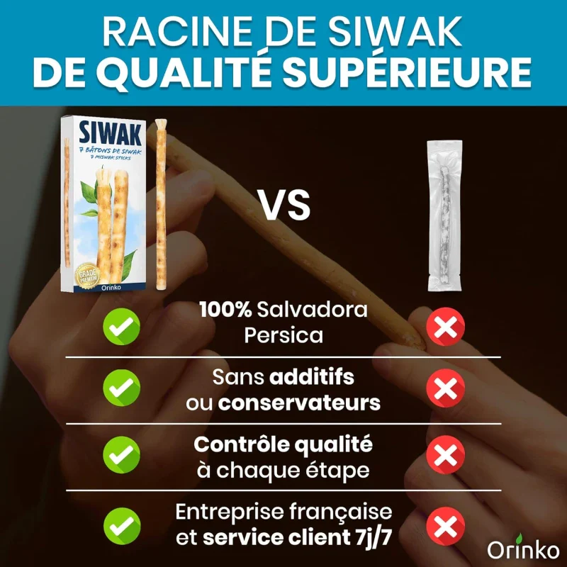 Bâtons de Siwak (Miswak) x7 – Brosse à Dents 100% Naturelle - Image 4