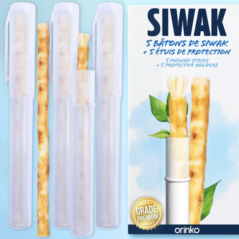 Bâtons de Siwak x5 + 5 Étuis de Protection – Brosse à Dents 100% Naturelle - Image 8