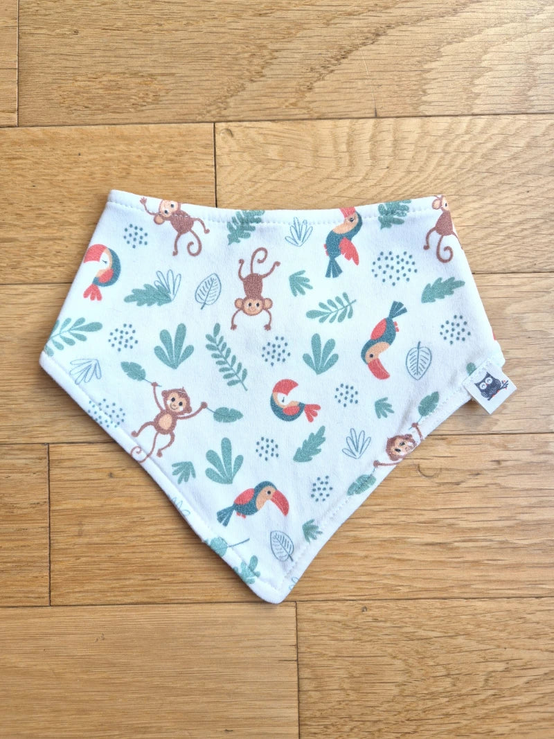 Bavoir bandana bébé en coton bio - Jungle - Image 2