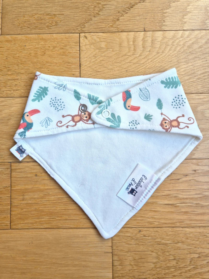 Bavoir bandana bébé en coton bio - Jungle - Image 3