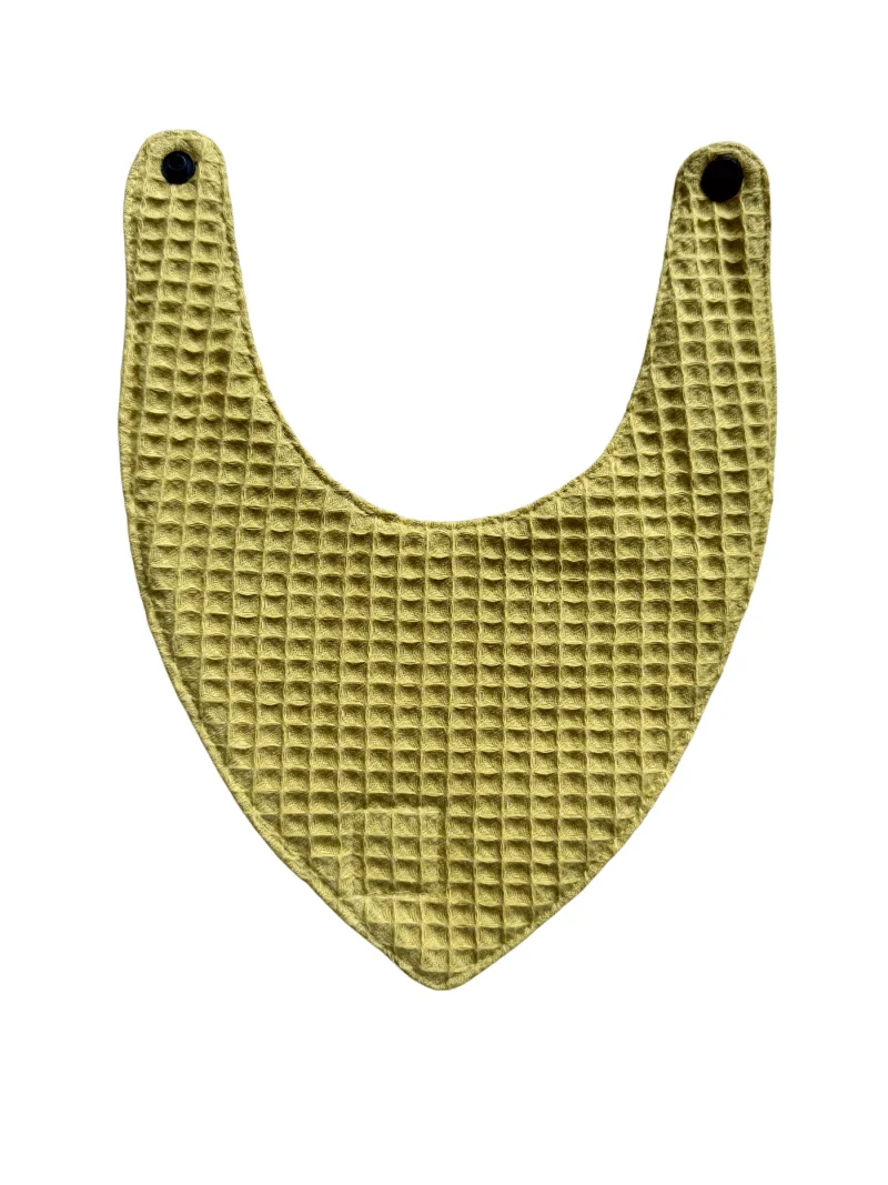Bavoir bandana en tissu nid d'abeille - Fabriqué en France (5 couleurs) - Image 10