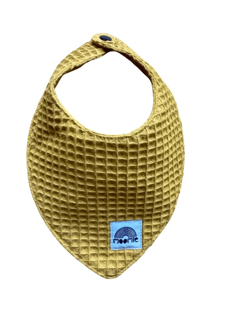 Bavoir bandana en tissu nid d'abeille - Fabriqué en France (5 couleurs) - Image 15