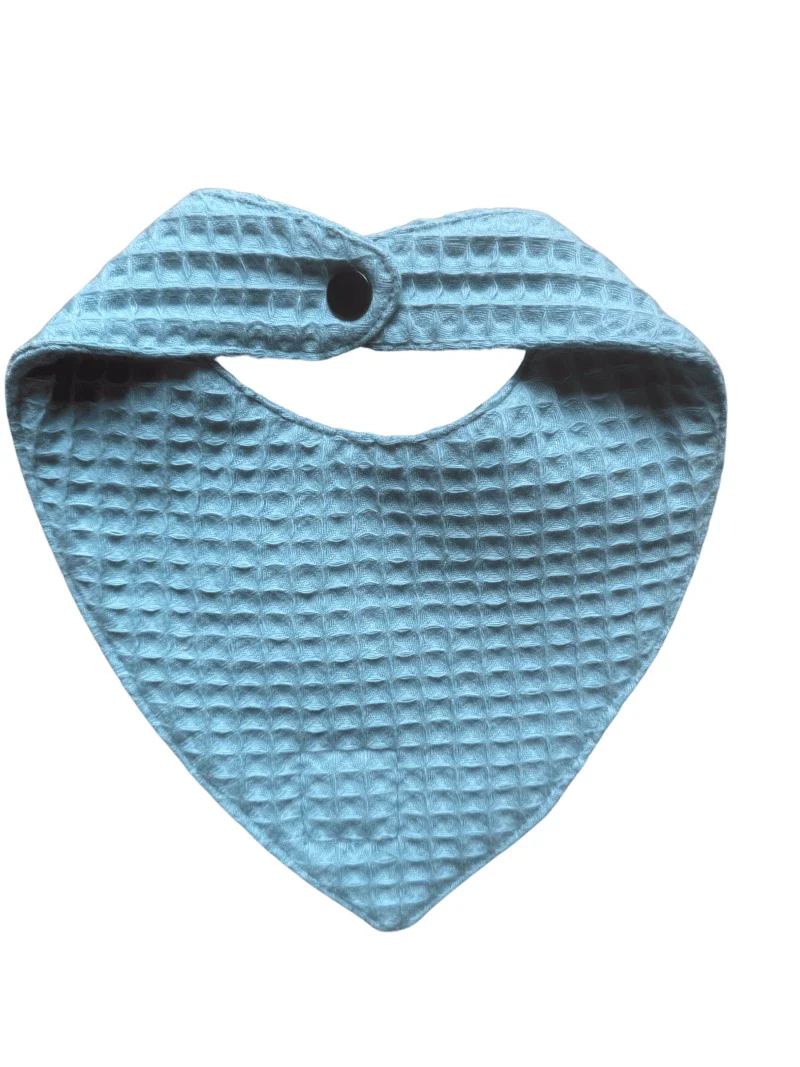 Bavoir bandana en tissu nid d'abeille - Fabriqué en France (5 couleurs) - Image 5