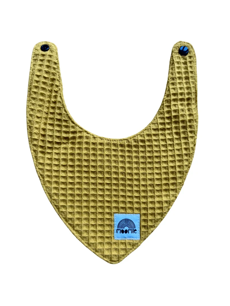 Bavoir bandana en tissu nid d'abeille - Fabriqué en France (5 couleurs) - Image 9