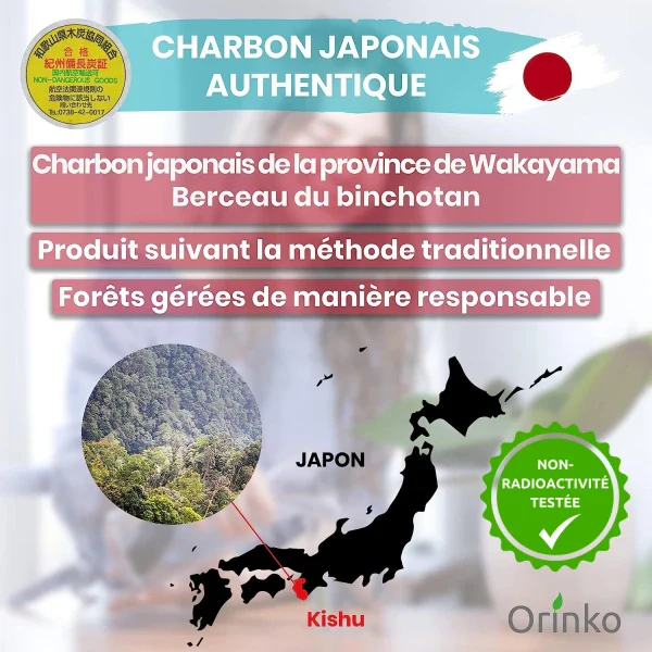 Boîte de charbon actif Binchotan Japonais de Kishu - Région de Wakayama - Image 2