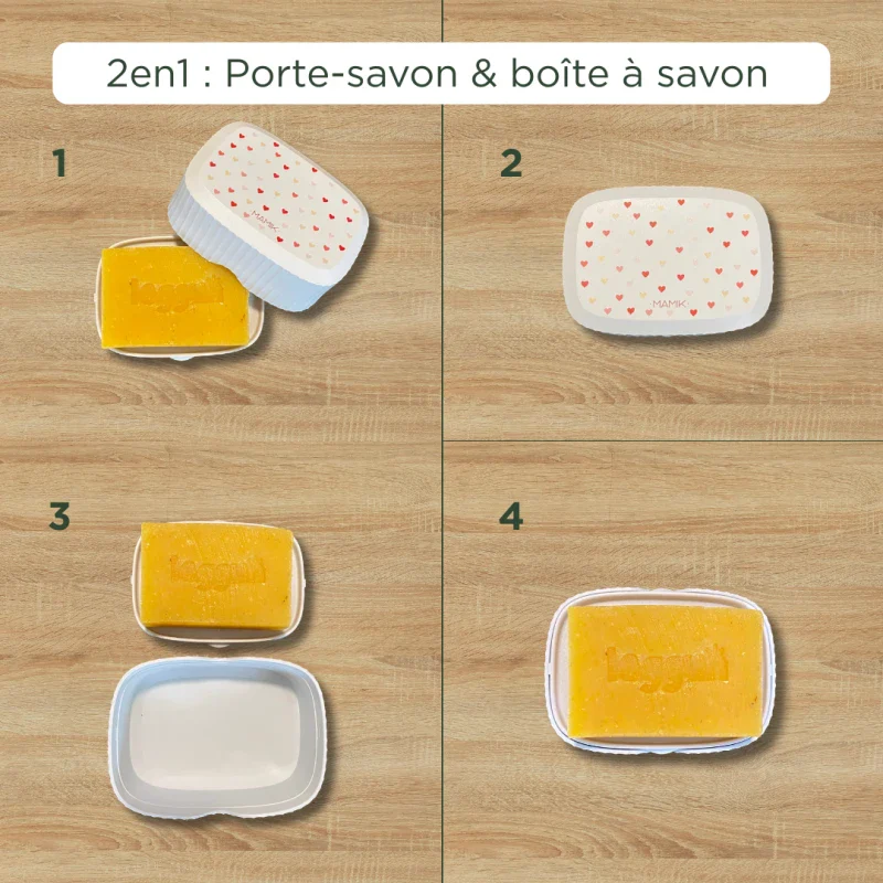 Boîte à savon Petits Coeurs en plastique recyclé - Image 3