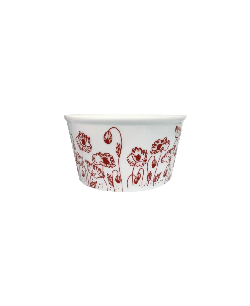 Bol rouge en porcelaine - Poppy - Image 2