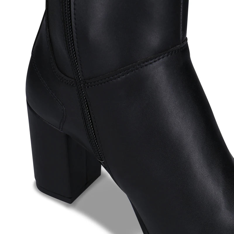 Botte noires - fait main, vegan - Circe - Image 4