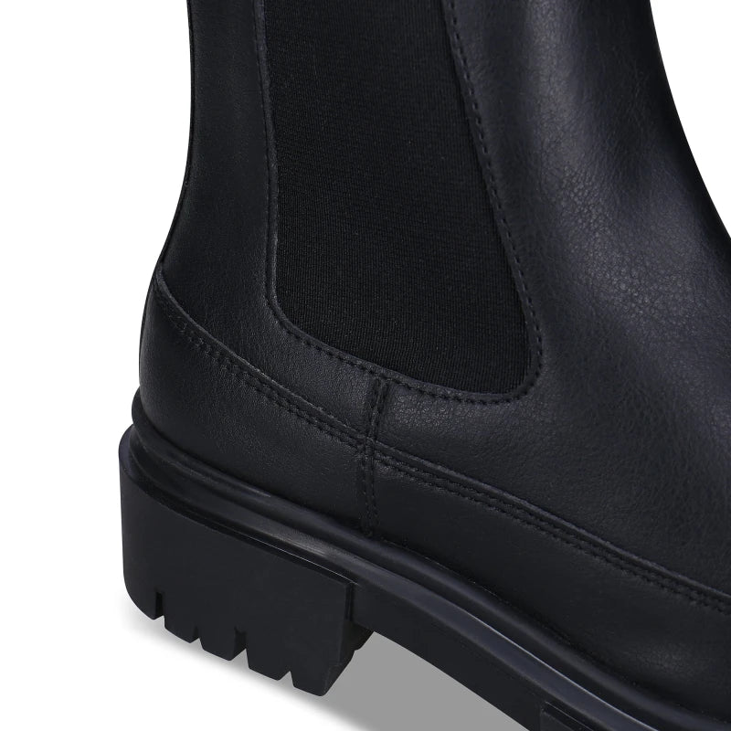Bottes Chelsea Vegan Noires - Fait Main - SELMA - Image 3