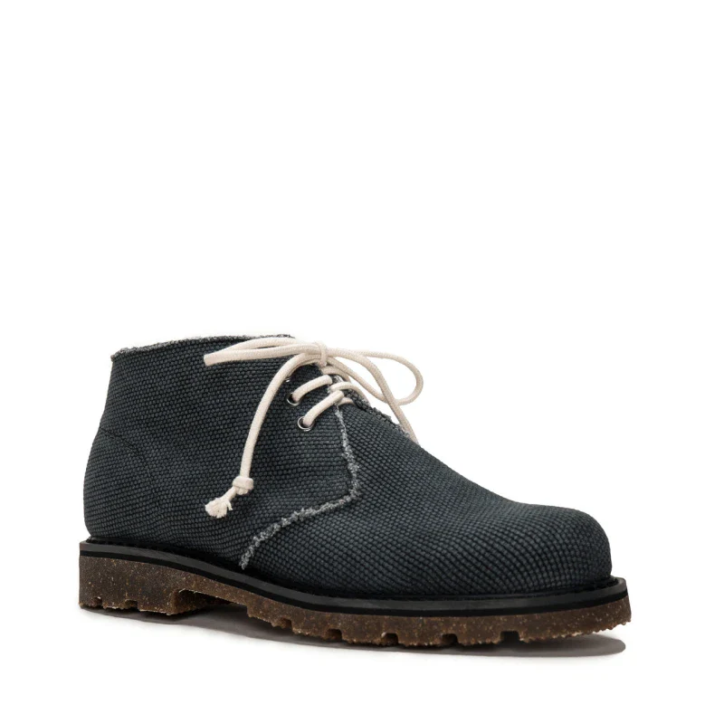 Bottes desert vegan - Fait main en matières écologiques - PETA Black - Image 3