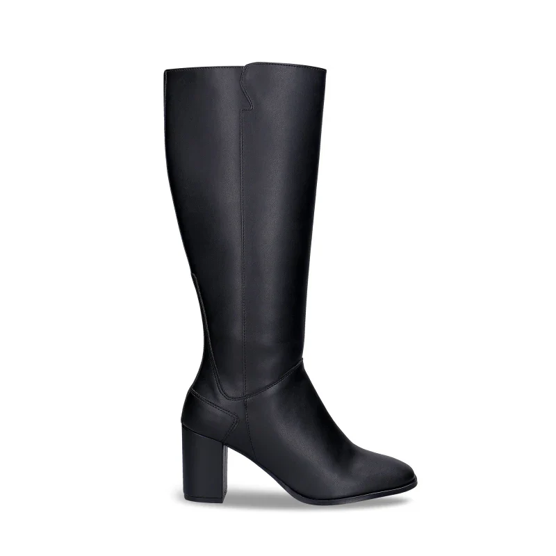 Bottes Hautes Noires en Microfibre - Greta - Image 4