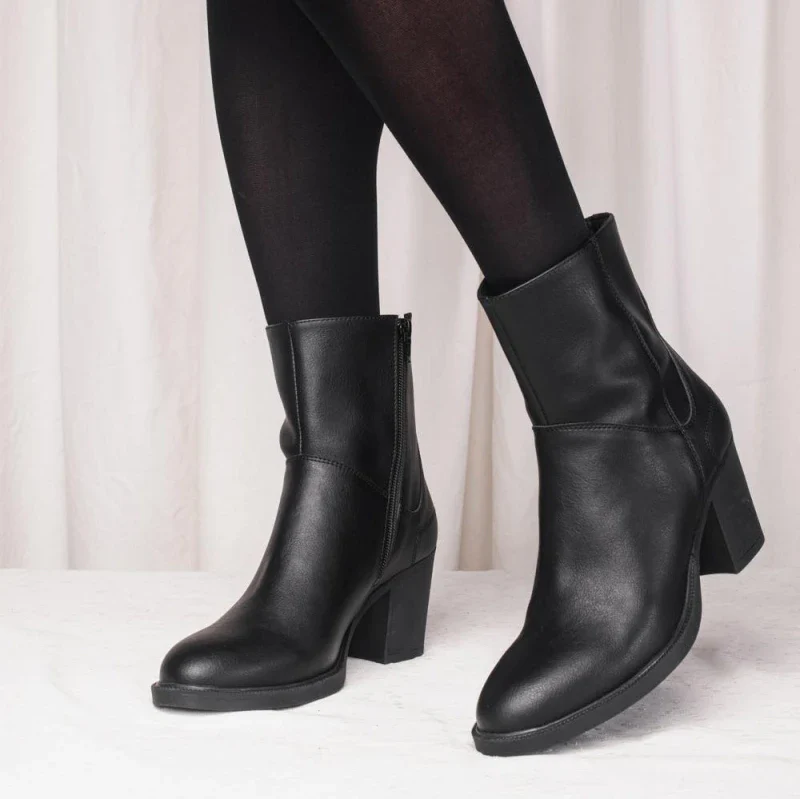 Bottes noir vegan - Alicia - Image 2