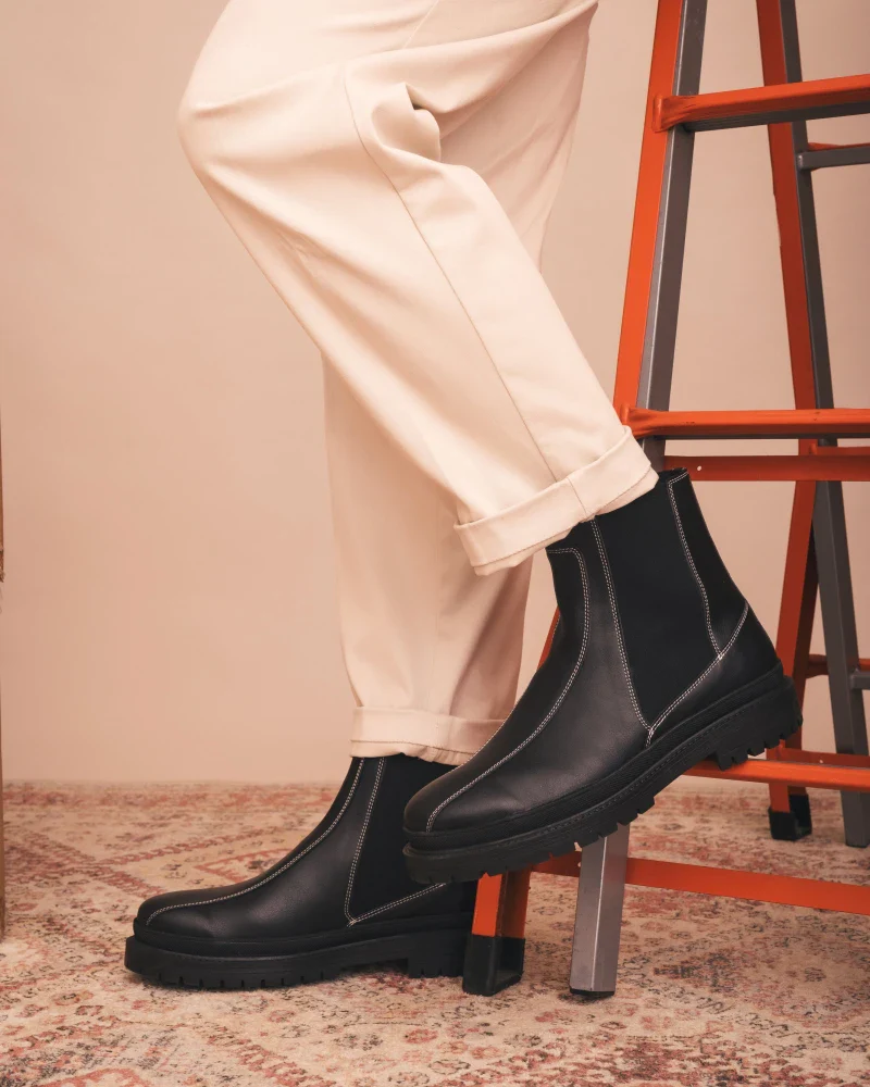 Bottes unisexe  véganes - ABRIL Black - Image 5