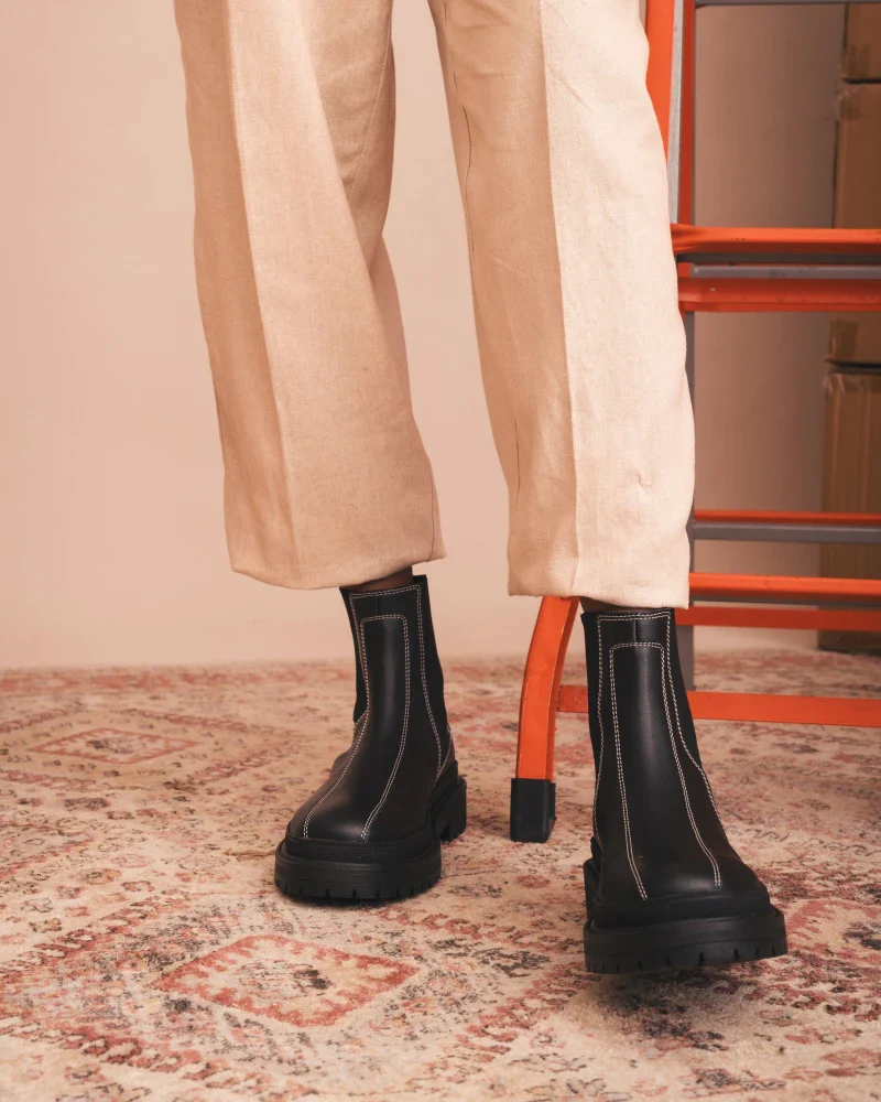 Bottes unisexe  véganes - ABRIL Black - Image 6