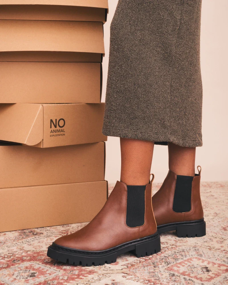Bottes Vegan - MOLLY marron - Image 6