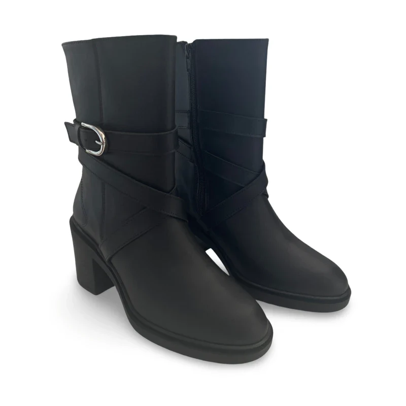 Bottes véganes mi-mollet - ULAI Black - Image 9