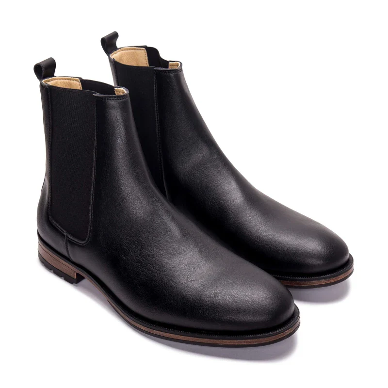 Bottine Chelsea en cuir vegan et en PET recyclé - BASTI Black - Image 3
