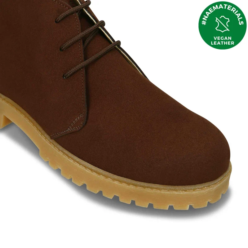 Bottines basses en suède vegan marron - AGUS - Image 4