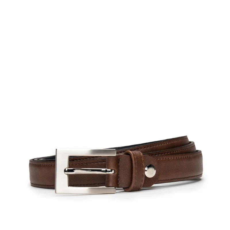 Bottines et ceinture en cuir vegan marron - Alicia et Camp - Image 3