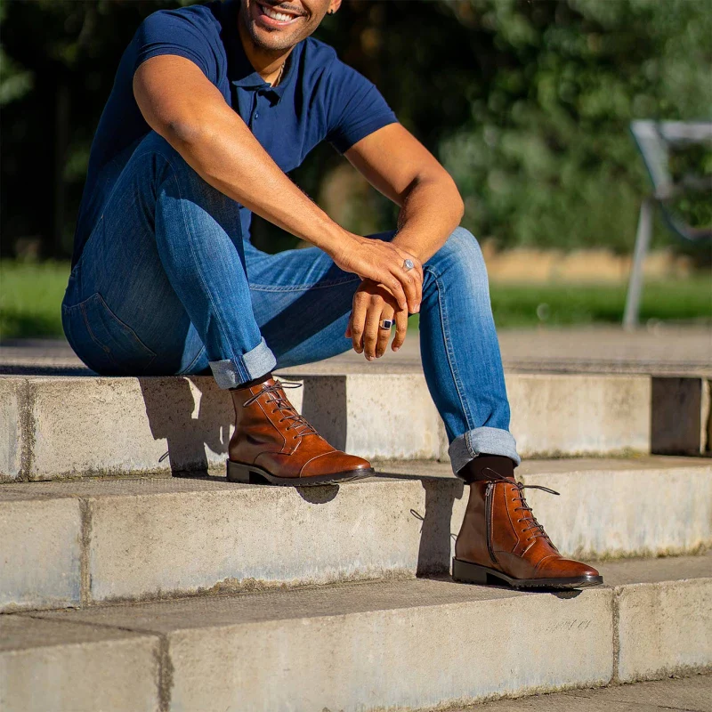 Bottines véganes pour homme Marron - Lincoln - Image 4