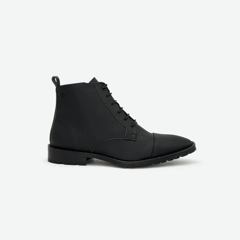 Bottines véganes pour homme Noire à base de maïs - Lincoln