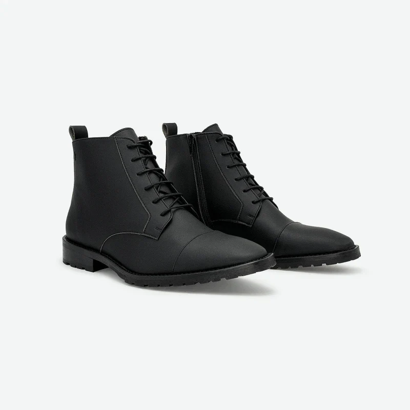 Bottines véganes pour homme Noire à base de maïs - Lincoln - Image 2