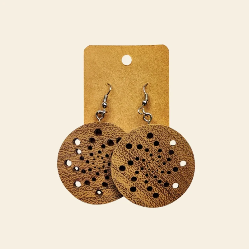 Boucles d'oreilles en bois surcyclé - Image 15