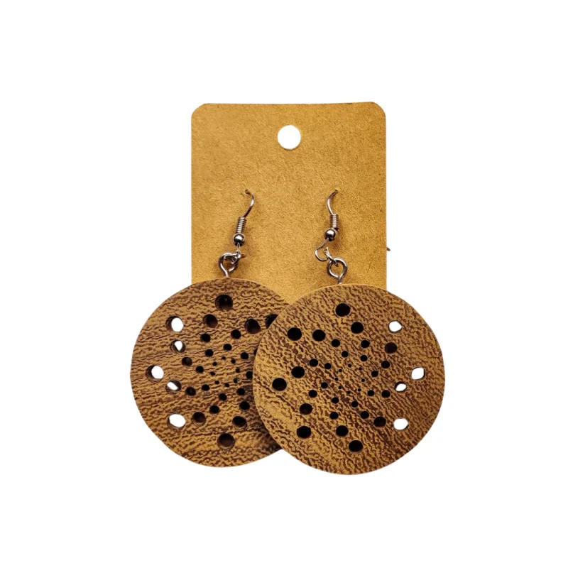 Boucles d'oreilles en bois surcyclé - Image 2