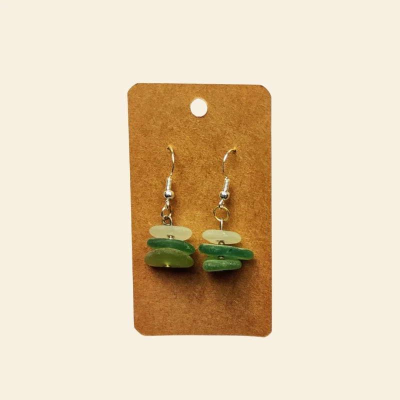 Boucles d'oreilles en verre poli - Image 10
