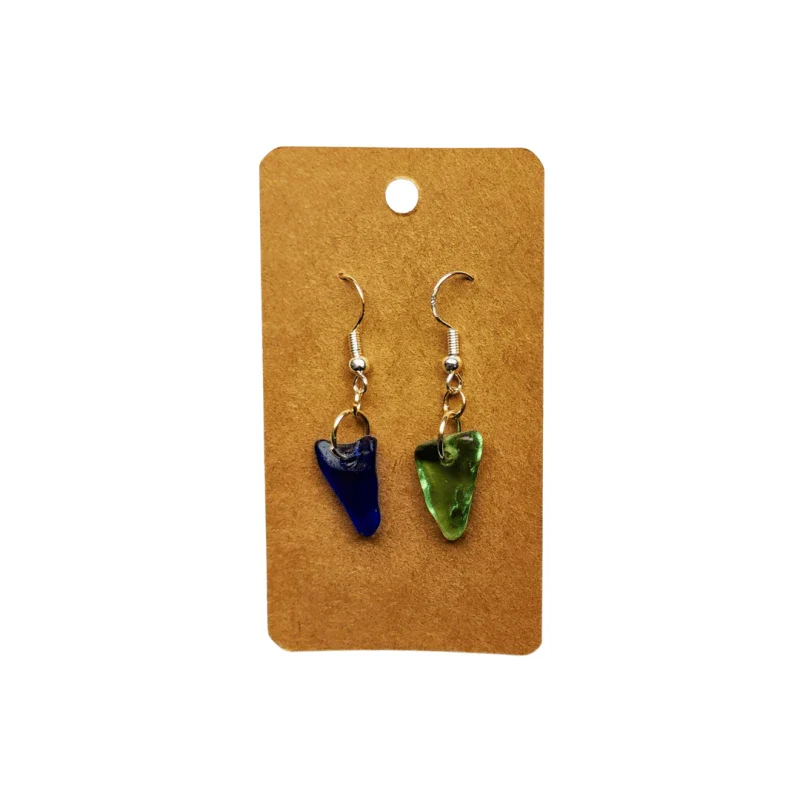 Boucles d'oreilles en verre poli - Image 3