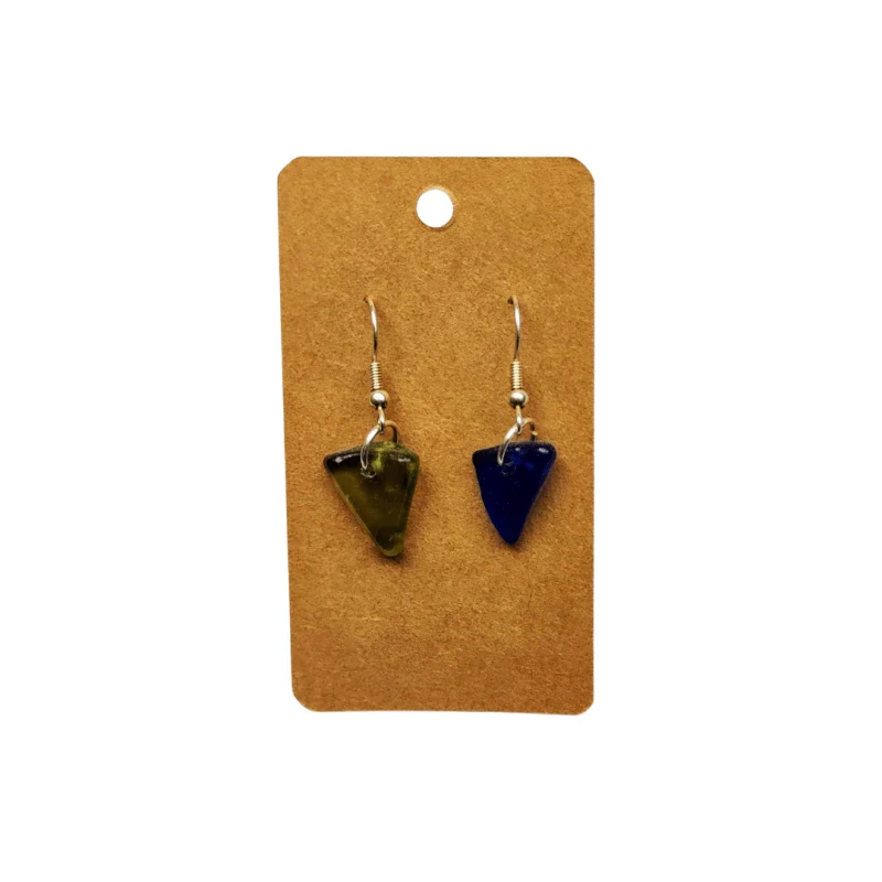 Boucles d'oreilles en verre poli - Image 4