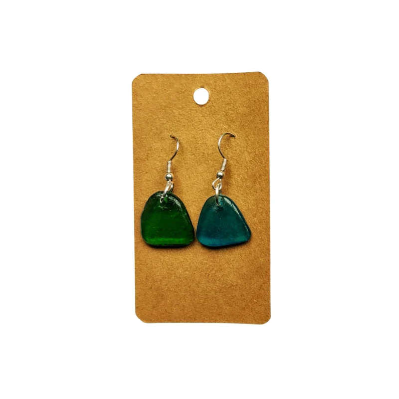 Boucles d'oreilles en verre poli - Image 6