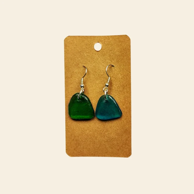 Boucles d'oreilles en verre poli - Image 9