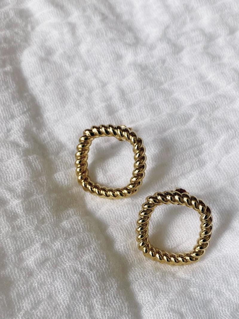 Boucles d’oreilles dorées - Herm - Image 2