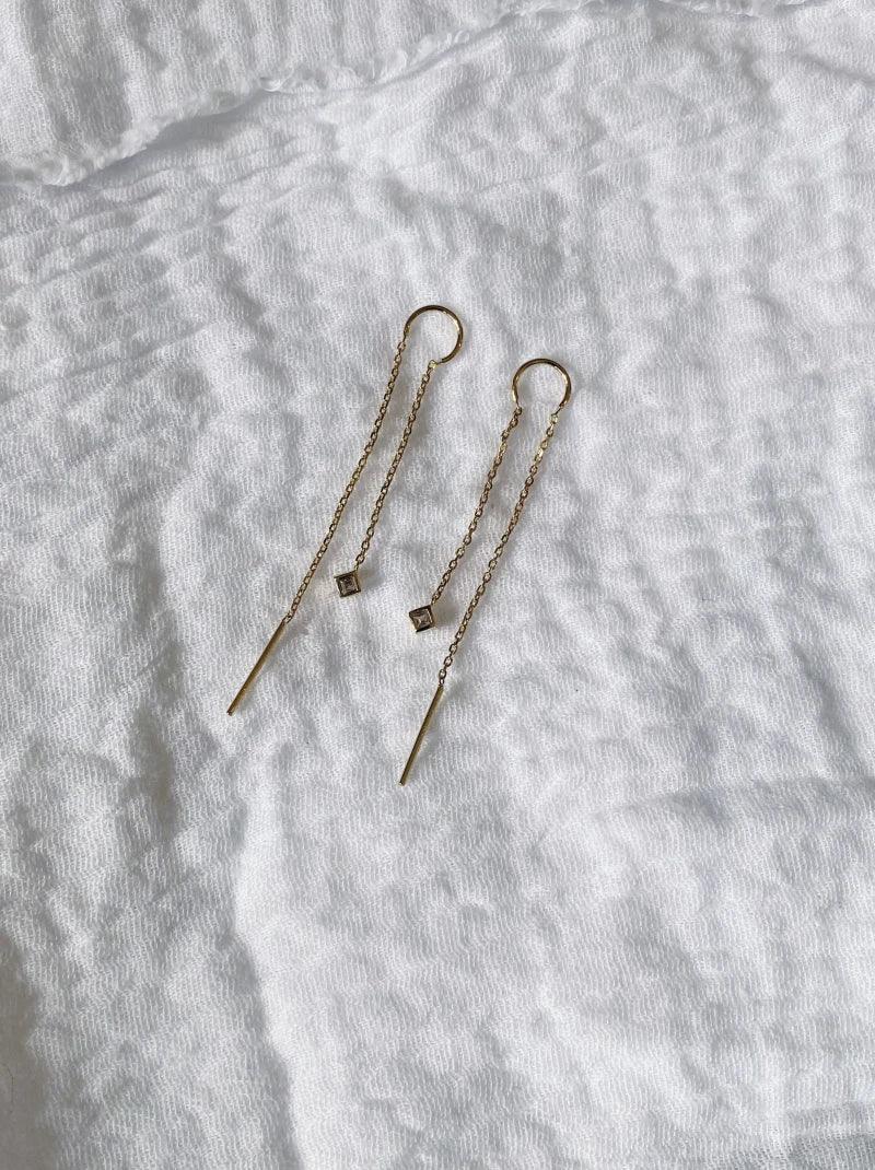 Boucles d’oreilles dorées ou argentées - Drop - Image 3