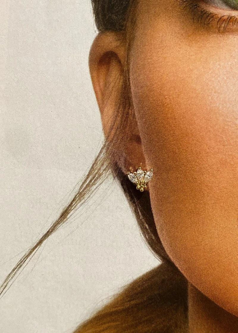 Boucles d’oreilles dorées ou argentées - Élise - Image 2