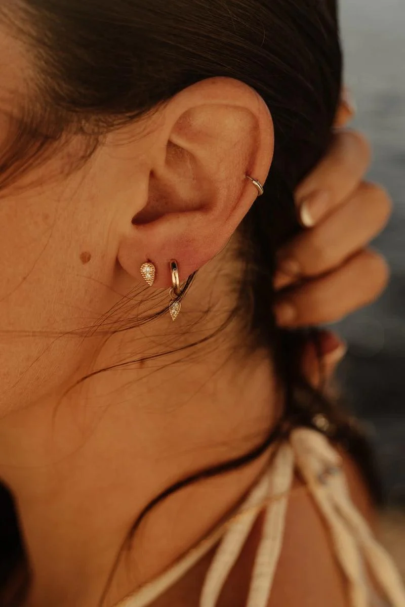 Boucles d’oreilles dorées ou argentées - Mini spike - Image 3