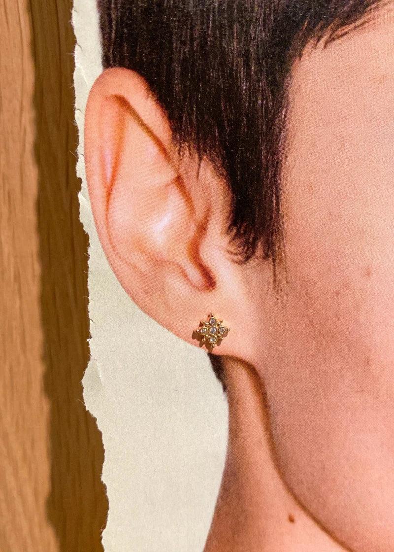 Boucles d’oreilles dorées - Snow - Image 2