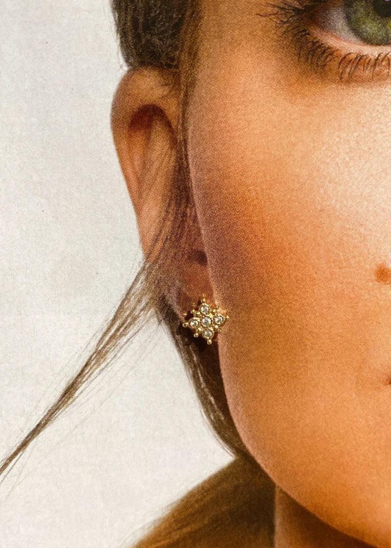 Boucles d’oreilles dorées - Snow - Image 3