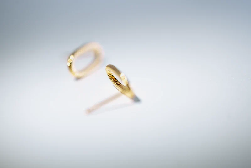 Boucles d'oreilles artisanales en forme de rectangle - Fait main - Image 4