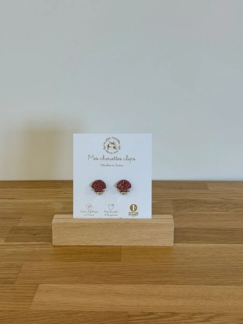 Boucles d'oreilles à clips pailletées - Coquillages - Image 3
