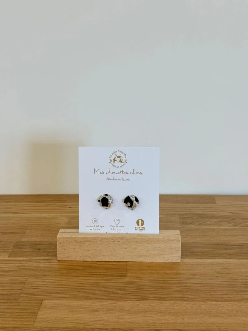 Boucles d'oreilles à clips pailletées - Coquillages - Image 8