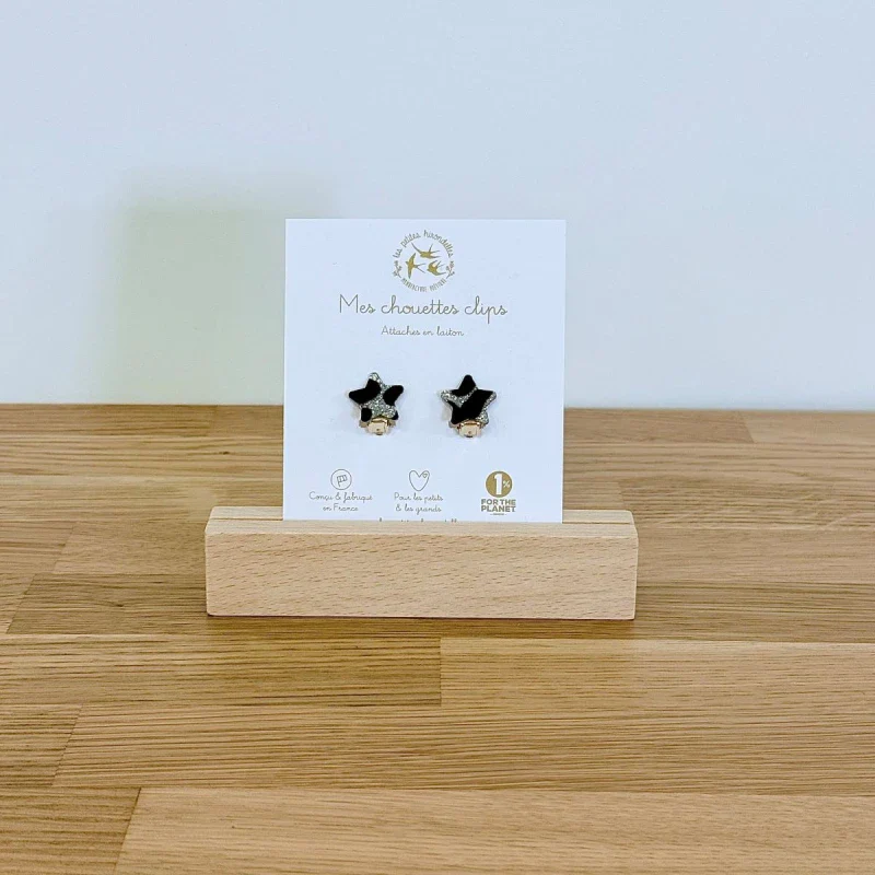 Boucles d'oreilles à clips pailletées - Etoiles - Image 10