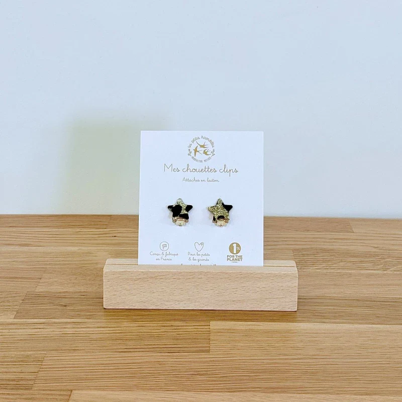 Boucles d'oreilles à clips pailletées - Etoiles - Image 9