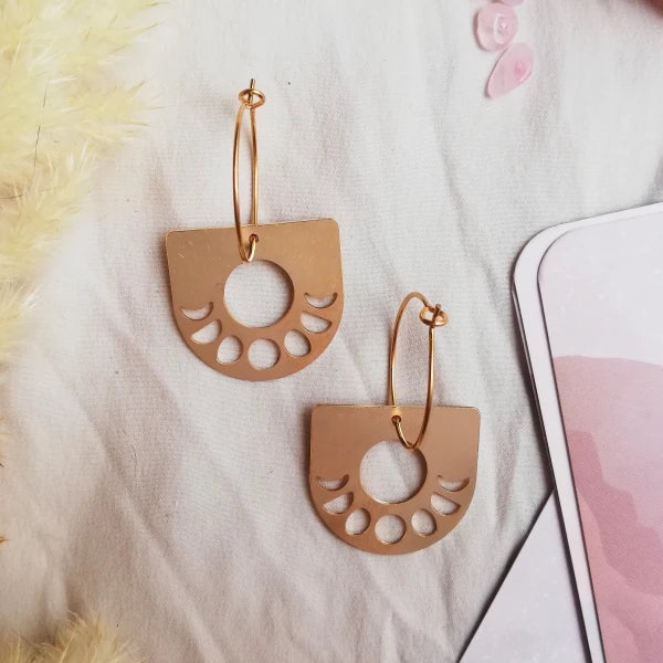 Boucles d’oreilles Créoles dorées pour femme - Intuition