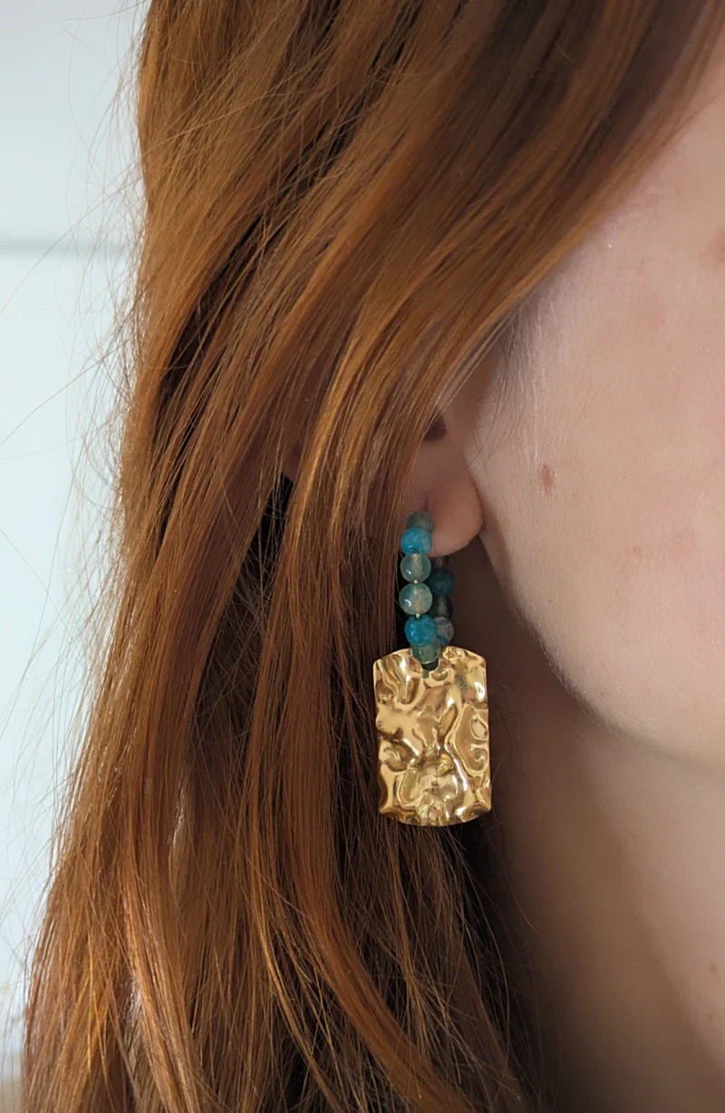 Boucles d'oreilles créoles eau - L'aigua - Image 2