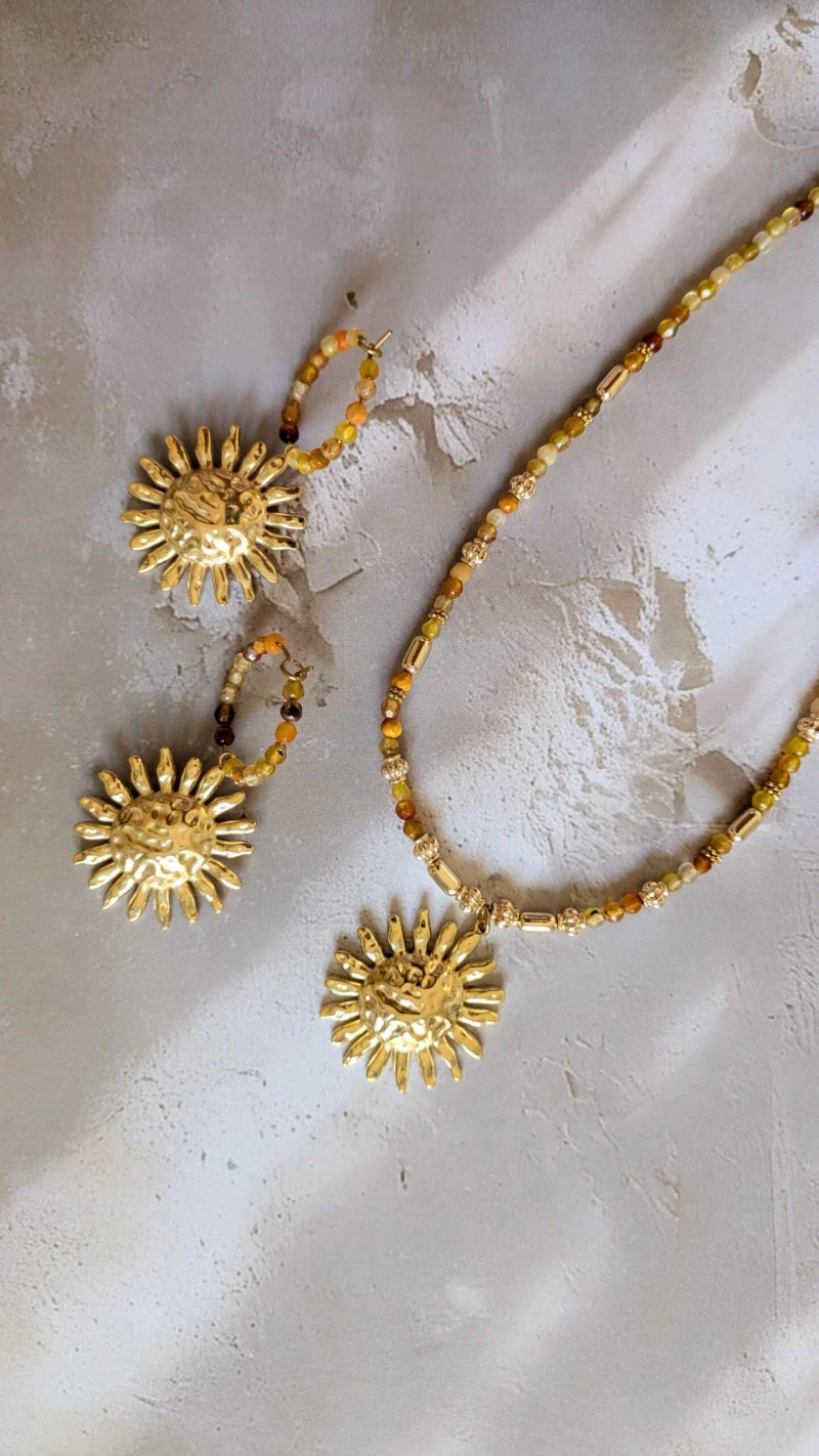 Boucles d'oreilles créoles soleil - El sol - Image 3