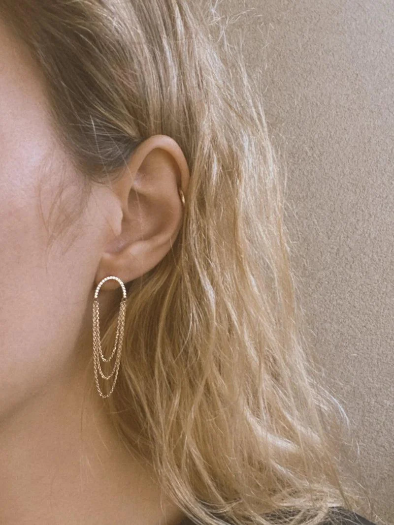 Boucles d'oreilles dorées - Free fallin - Image 4