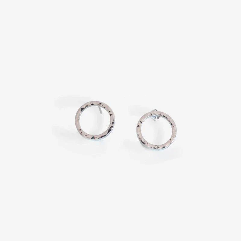 Boucles d'oreilles en argent martelé - Marissa - Image 3