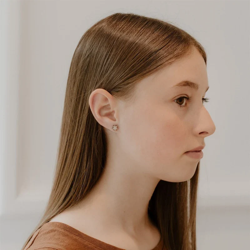 Boucles d'oreilles en bois - Etoiles - Image 2